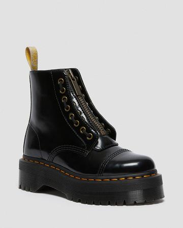 Women's Dr Martens Vegan Sinclair Platform Boots Black | AU 264OKI